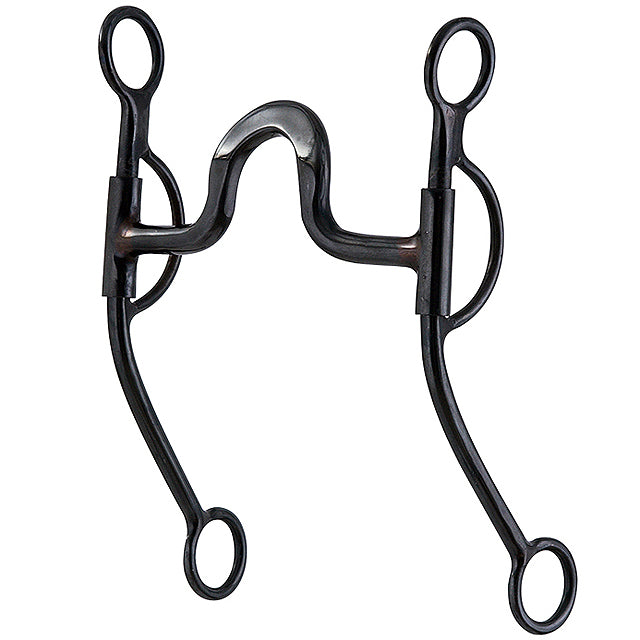 Black metal curb bit with shanks - Uhorse