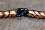 Hilason Black Steel Horse Bit Copper Wire Wrapped Snaffle Mouth