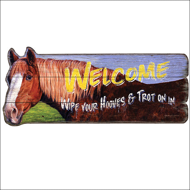 River Edge New Home Decor Welcome Horse Wood Sign