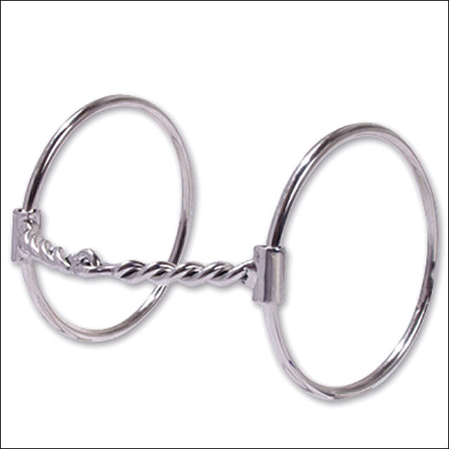 Metal snaffle bit with twisted mouthpiece - Uhorse
