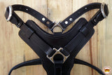 HILASON Genuine Leather Dog Harness Padded Heavy Duty & Comfortable Fit