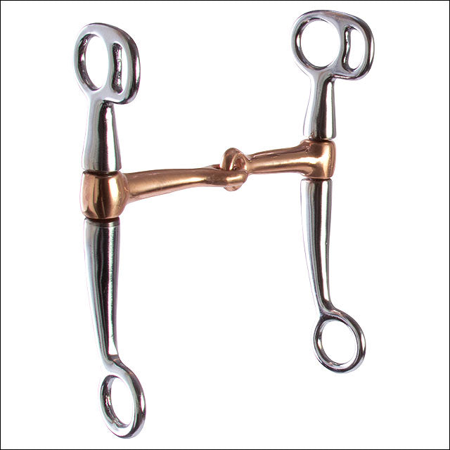 Copper and stainless steel horse bit with copper mouth - Uhorse