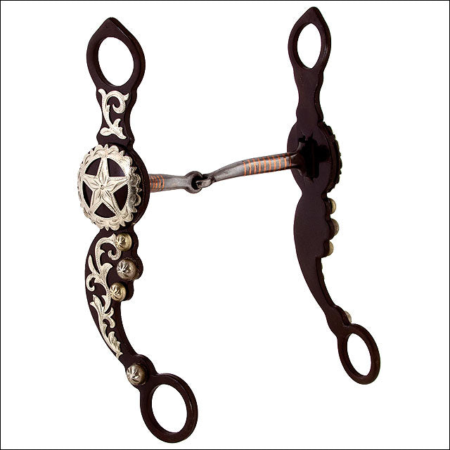 Hilason Stainless Steel Curb Horse Bit Snaffle Mouth Mouth Copper Inlay