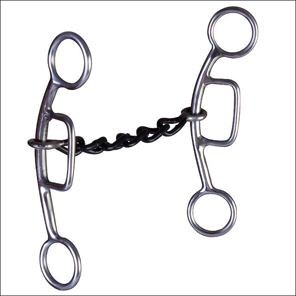 5-1/8 In Hilason Stainless Steel Sliding H. Gag Bit Small Chain Mouth by Hilason – Cowboy and equestrian accessories