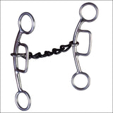 Hilason Stainless Steel Sliding Horse Gag Bit 5-1/8"Small Chain Mouth