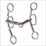 Hilason Stainless Steel Sliding Horse Gag Bit 5-1/8" 3-Pc Mouth/Copper Wrapped