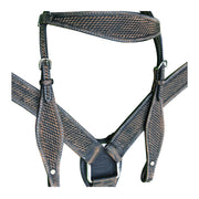 HILASON Western Horse Headstall Breast Collar Set Tack Genuine American Leather | For Horses Headstalls