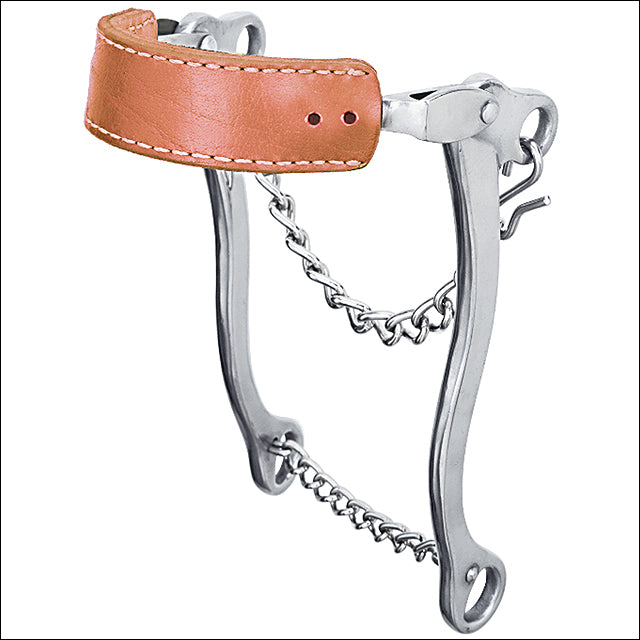 Weaver Leather Aluminum Hackamore H. Bit With Flat Noseband by Hilason – Cowboy and equestrian accessories