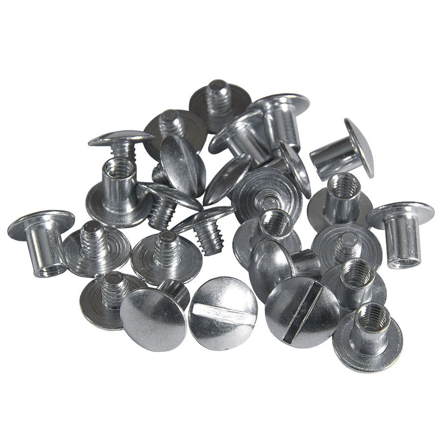 50 Pack Hilason Western Horse Saddle Tack Chicago Screw Aluminium 1/4" - Uhorse
