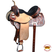 Flex Tree Western Horse Saddle American Leather Trail Barrel By Hilason