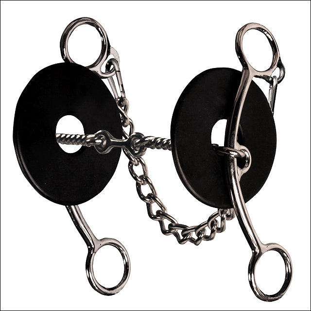 Professional Choice Brittany Pozzi Three Piece Twisted Wire Snaffle Horse Bit - Uhorse