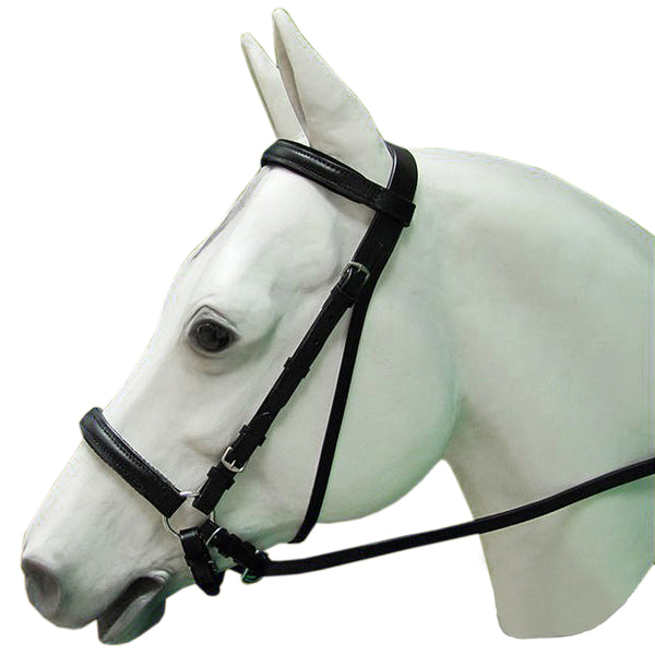 Leather English Bitless Bridle Horse Reins Bitfree Black Hilason - Uhorse