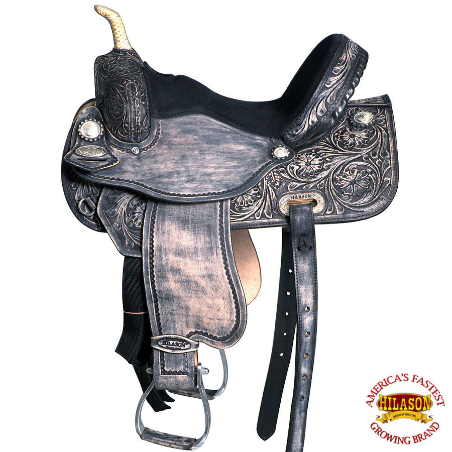 Flex Tree Western Horse Saddle American Leather Trail Barrel - Uhorse