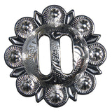 1.5 In Slotted Bright Silver Berry Saddle Headstall Tk. Cowgirl by Hilason – Cowboy and equestrian accessories