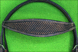 HILASON Western Horse Headstall Breast Collar Set Genuine American Leather Basket Weave Rough Out Black | Headstall For Horses Western | Headstall | Horse Headstall | Headstall For Horses | Headstall