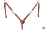 Western Horse Breast Collar Tack American Leather Mahogany Hilason