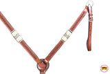 Western Horse Breast Collar Tack American Leather Mahogany Hilason