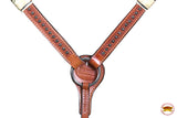 Western Horse Breast Collar Tack American Leather Mahogany Hilason