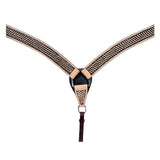 HILASON Western Horse Breast Collar Tack Genuine American Leather Basket Weave Rough Out Dark Brown - Uhorse