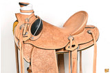 HILASON Western Horse Wade Saddle American Leather Ranch Roping | Hand Tooled | Horse Saddle | Western Saddle | Wade & Roping Saddle | Horse Leather Saddle | Saddle For Horses