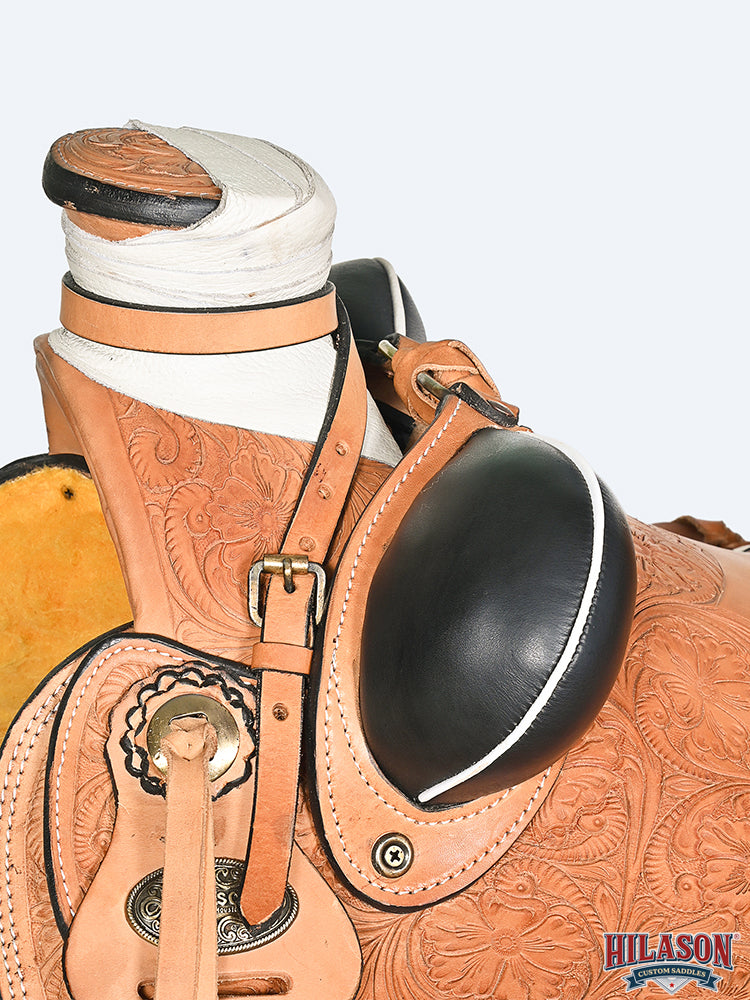 HILASON Western Horse Wade Saddle American Leather Ranch Roping | Hand Tooled & For Horses