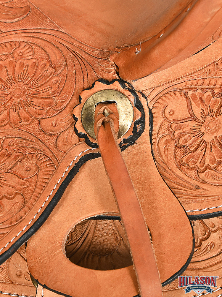 HILASON Western Horse Wade Saddle American Leather Ranch Roping | Hand Tooled & For Horses