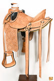 HILASON Western Horse Wade Saddle American Leather Ranch Roping | Hand Tooled | Horse Saddle | Western Saddle | Wade & Roping Saddle | Horse Leather Saddle | Saddle For Horses