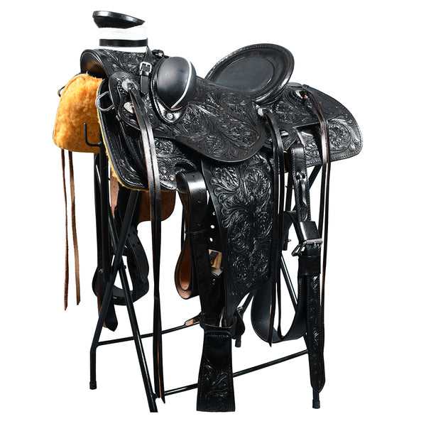 Western Horse Wade Saddle American Leather Ranch Roping Black - Uhorse