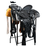 HILASON Western Horse Wade Saddle American Leather Ranch Roping Black | Hand Tooled & For Horses