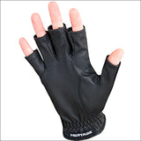 Heritage Tech-Lite Riding Gloves Horse Equestrian Black 3/4 Finger