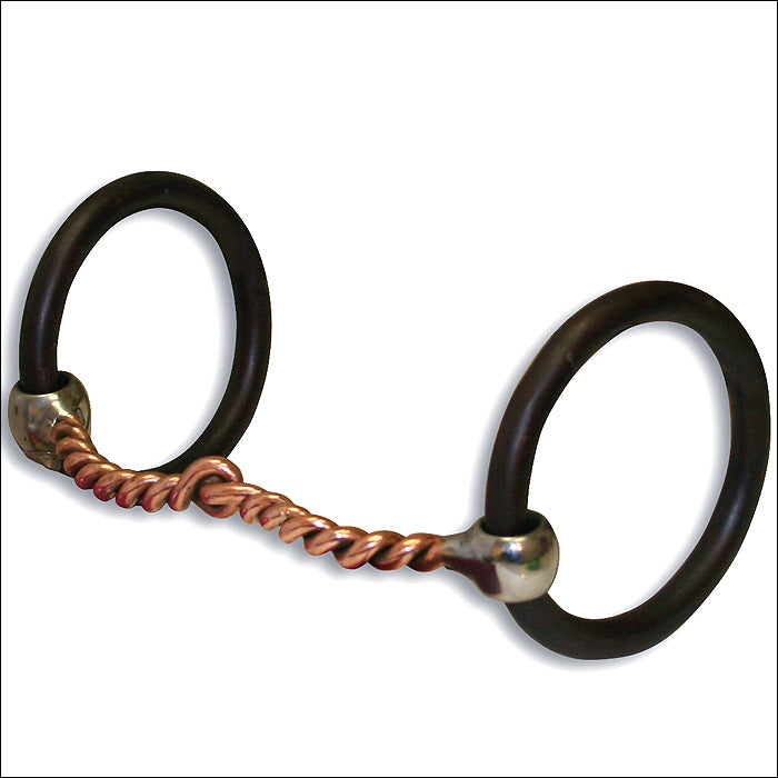 Professional Choice Bob Avila Copper Twist Mouth Snaffle Horse Bit - Uhorse