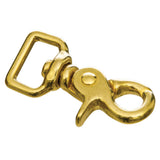 Hilason 1" x 2-1/2" Solid Brass Trigger Snap | Heavy Duty Square Eye Horse Tack - Uhorse