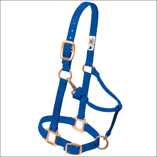 Blue Weaver Original Adjustable Chin Throat Snap Halter 3/4" Weanling by Hilason – Cowboy and equestrian accessories