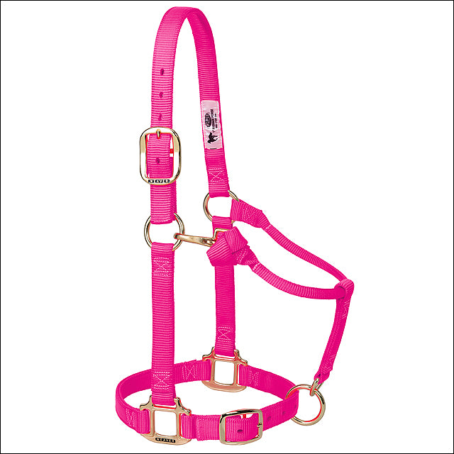 Diva Pink Original Adjustable Chin Throat Snap Halter 3/4" Weanling Pony - Uhorse