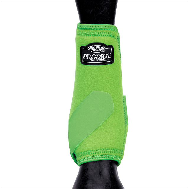 Small Prodigy Neoprene Horse Front Protective Athletic Boots Pair Lime - Uhorse