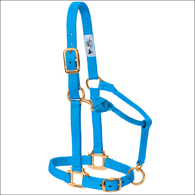 Weaver Leather Original Adjustable Nylon H. Halter Hurricane Blue 1" by Hilason – Cowboy and equestrian accessories