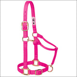 Large Weaver Horse Halter Nylon Heat Sealed Buckle Chin Throat Diva Pink