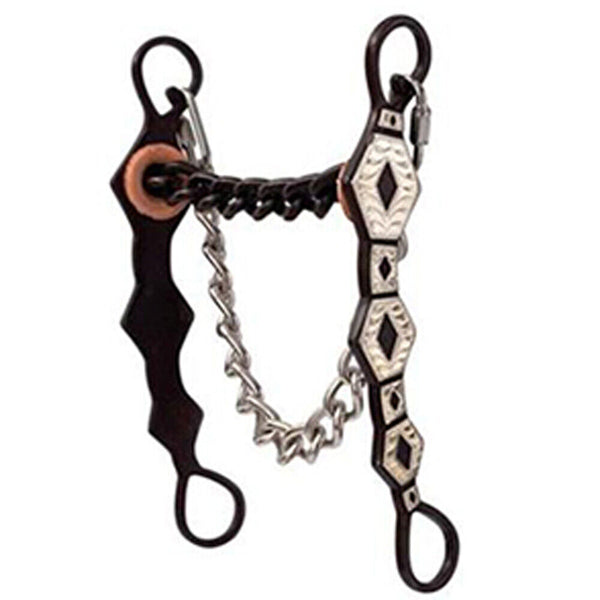 Hilason Western Horse Tack Stainless Steel Antique Brown Bit - Uhorse