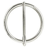 3" Stainless Steel Nickel Plated Wire Ring Horse Tack W/ Tongue 4 Pcs
