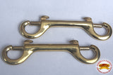 3-1/2" Horse Tack Hardware Solid Brass Double End Snap Hook