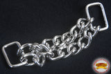 3 Mm X 4" Hilason Nickel Plated Double Curb Chain Horse Western Tack Saddle