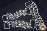 3 Mm X 4" Hilason Nickel Plated Double Curb Chain Horse Western Tack Saddle