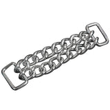 3 Mm X 4" Hilason Nickel Plated Double Curb Chain Horse Western Tack Saddle