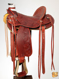 Western Horse Wade Saddle American Leather Ranch Roping Mahogany