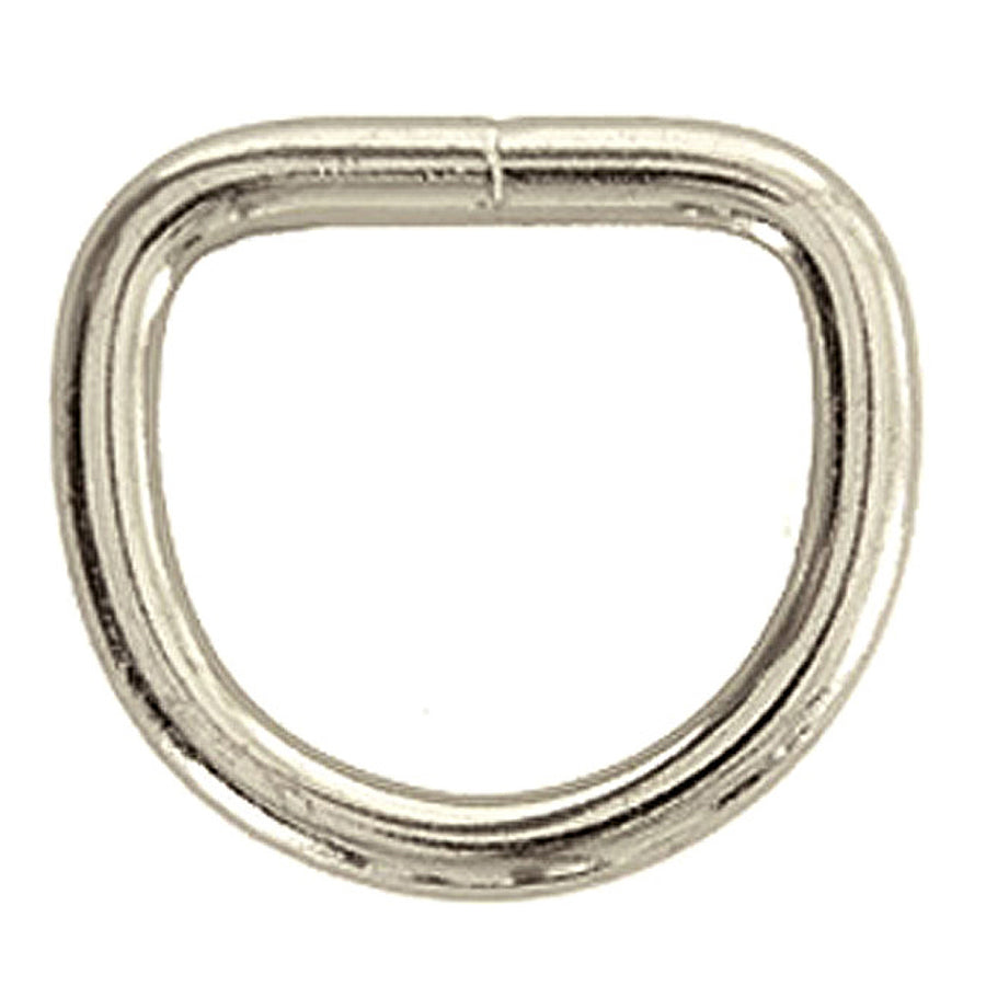 Pack Of 10 1-1/4 Inch Western Horse Welded Wire Dee Ring Nickel Plated - Uhorse