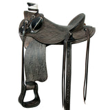 Western Horse Wade Saddle American Leather Ranch Roping Antique Black - Uhorse