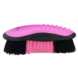 Tough 1 Horse Tack Great Grip Brush W/ Stiff Bristles Rubber Grip Pink