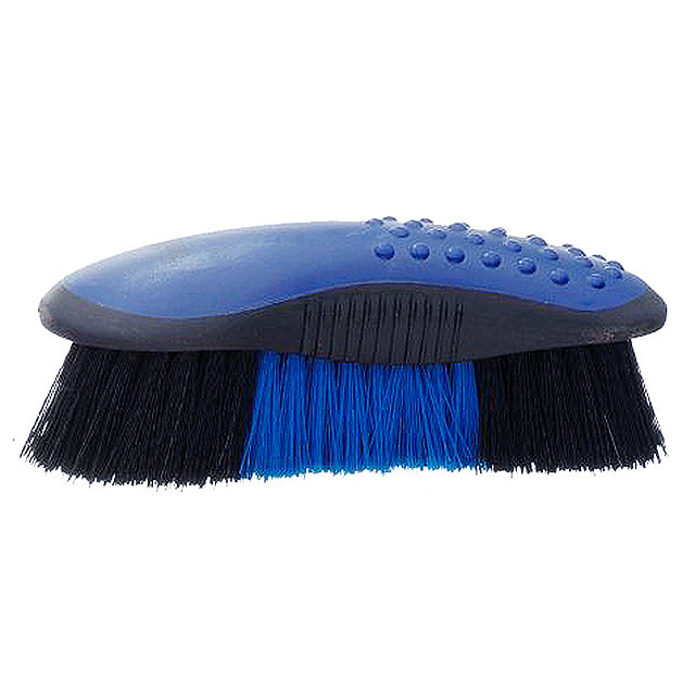 Tough 1 H. Tk. Great Grip Brush W/ Stiff Bristles Rubber Royal Blue – by Hilason – Cowboy and equestrian accessories