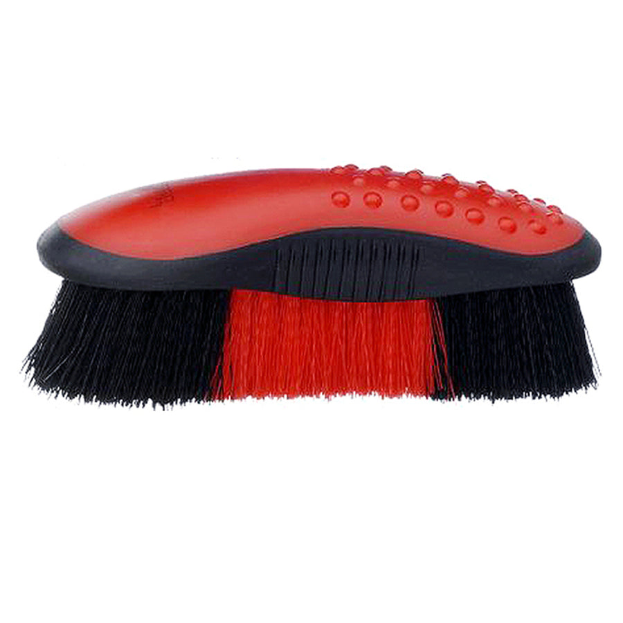 Tough 1 H. Tk. Great Grip Brush W/ Stiff Bristles Rubber Red by Hilason – Cowboy and equestrian accessories