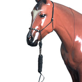 Classic Equine Horse Two Tone  Nylon Halter Black Tan